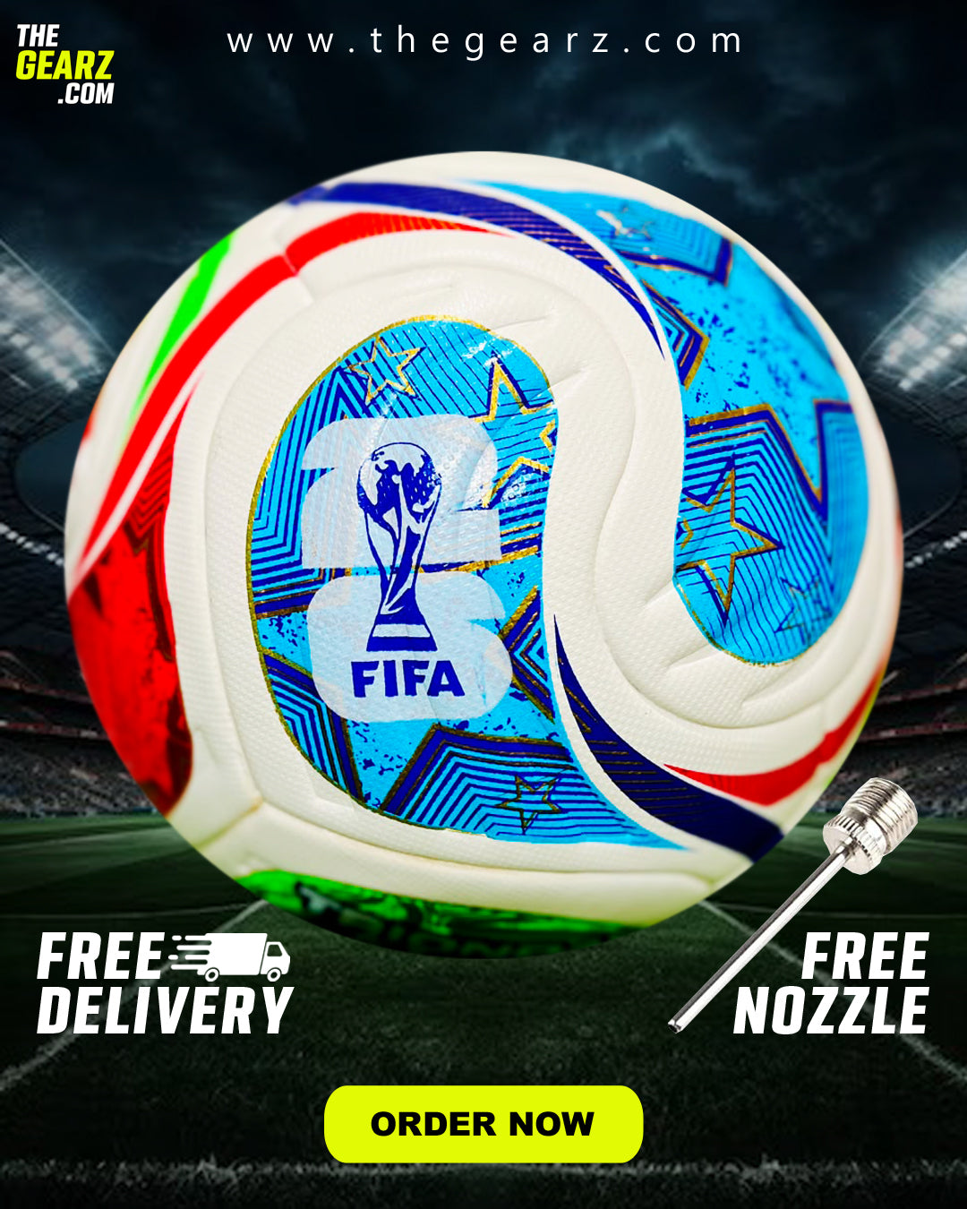 Recent World Cup 2026 Soccer football (12 Panels - Embossed)