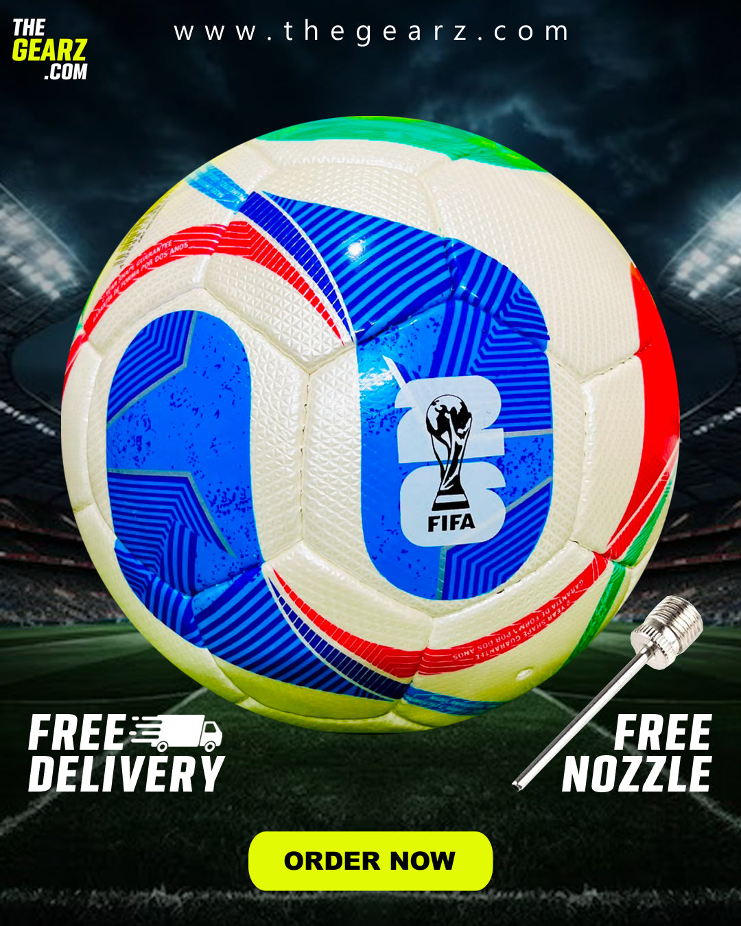 Recent World Cup 2026 Soccer football (32 Panels - Handstitched - Premium)