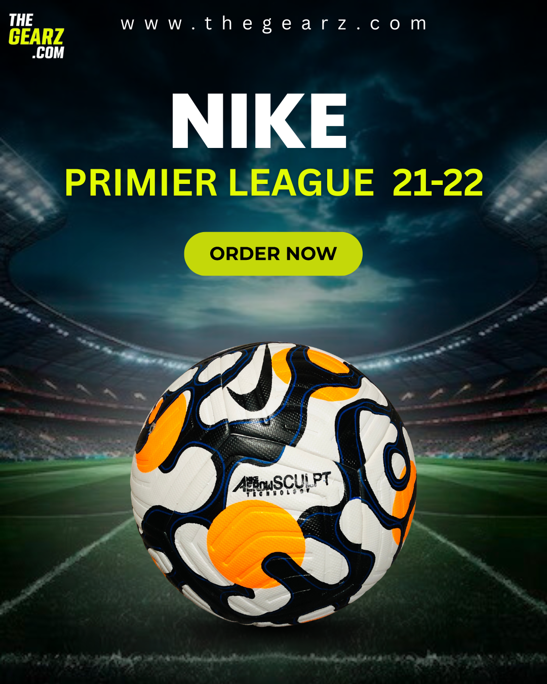 Nike Flight Aerowsculpt Football Premier League 2021-22 Official Match Ball