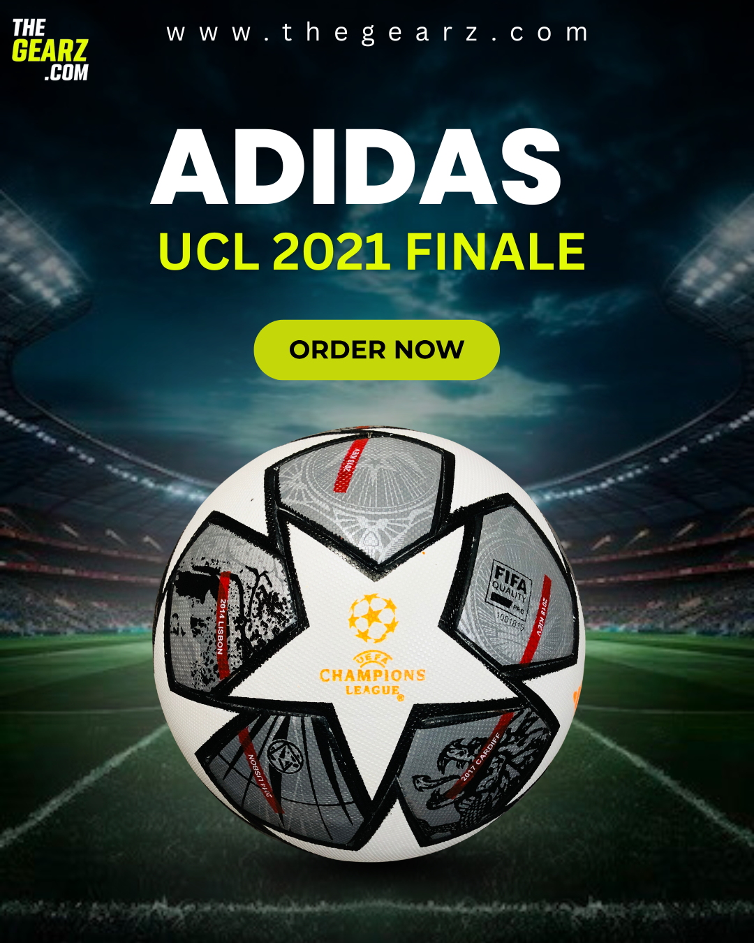 Adidas UEFA Champions League Finale 21 20th Anniversary Match Ball Competition Football