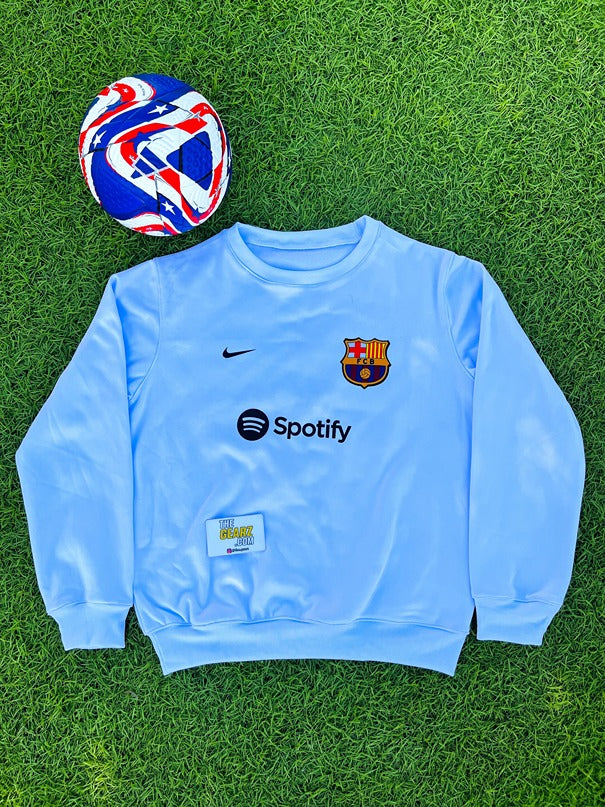 Barcelona White Sweatshirt for Boys & Girls