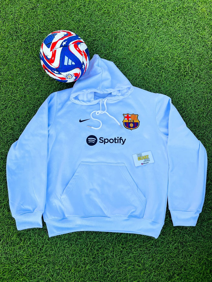 Barcelona White Hoodie for Boys & Girls