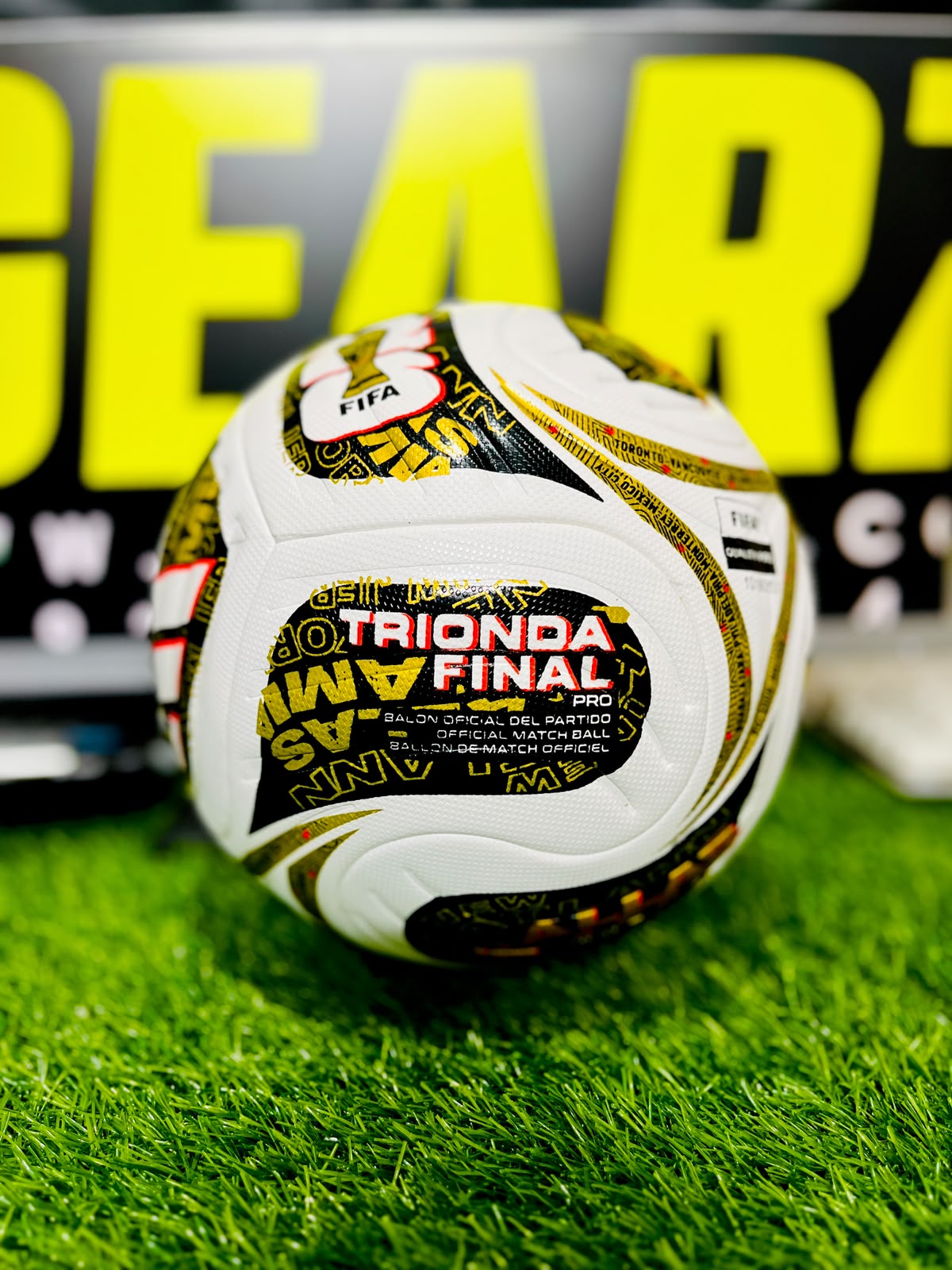 Recent World Cup 2026 Final Pro Soccer football (Golden)
