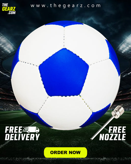 Classic Blue & White Handstitched Soccer Football
